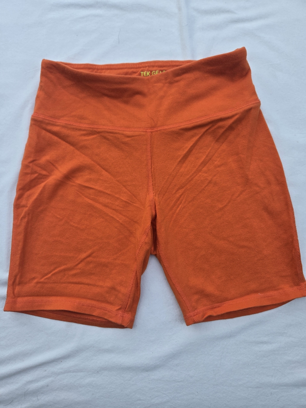 tek gear Bright Orange Women’s High-Rise Bike Shorts